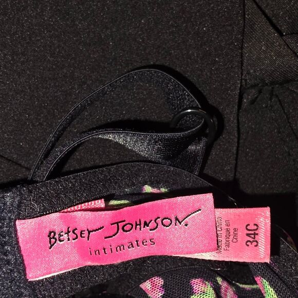 Betsey Johnson Intimates Floral Mesh Bra Size 34C - Picture 2 of 2